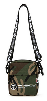 Load image into Gallery viewer, Aape Moonface patch camo crossbody pouch Army Green
