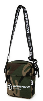 Load image into Gallery viewer, Aape Moonface patch camo crossbody pouch Army Green
