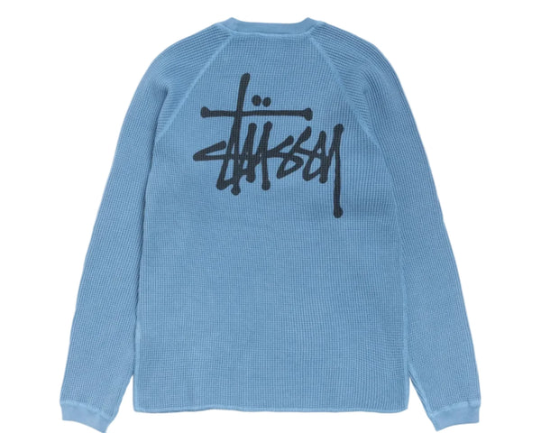 Stussy Raglan Thermal Basic Stock - Dust Blue