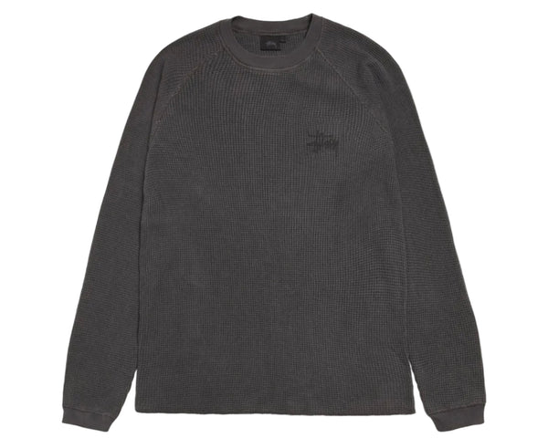Stussy Raglan Thermal Basic Stock - Washed Black