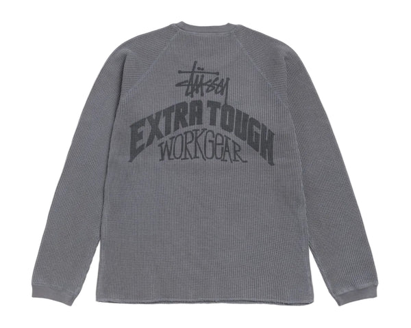 Stussy Extra Tough Raglan Thermal Charcoal