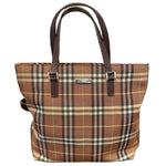 Load image into Gallery viewer, Burberry Blue Label Nova Check Mini Tote Bag with Brown Leather Trim (Like new)
