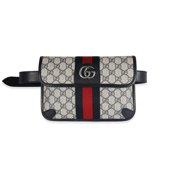 Gucci Navy GG Supreme Ophidia Belt Bag