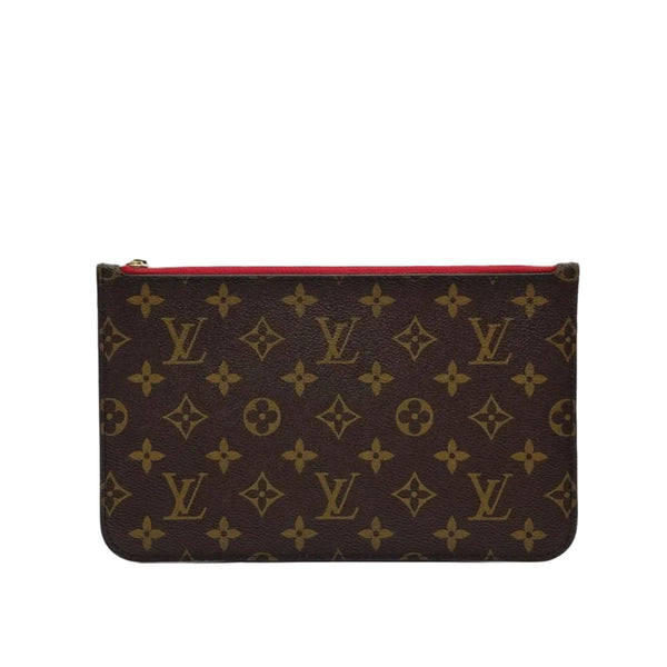 Louis Vuitton Monogram Canvas Neverfull PM Pochette Zippered Clutch Bag W/O Strap (Bnew) TR8RY46