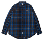 Load image into Gallery viewer, AAPE NOW CHECK LONG SLEEVE SHIRTS BLUE
