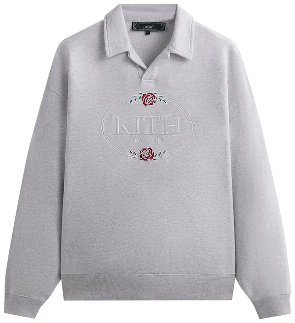 Kith Nelson Collared Pullover New York 'Light Heather Grey'