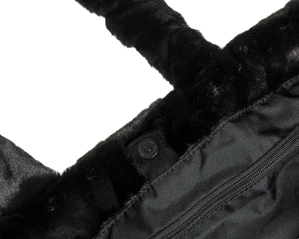Nike Bag Sportswear Faux Fur Tote Black/ Black/ Metallic Silver