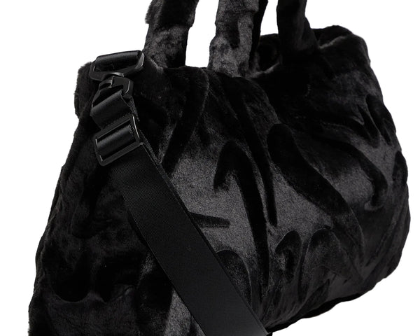 Nike Bag Sportswear Faux Fur Tote Black/ Black/ Metallic Silver