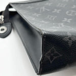 Load image into Gallery viewer, Louis Vuitton Pochette Voyage Monogram Eclipse MM Black/Grey (Pre-owned) J64W342
