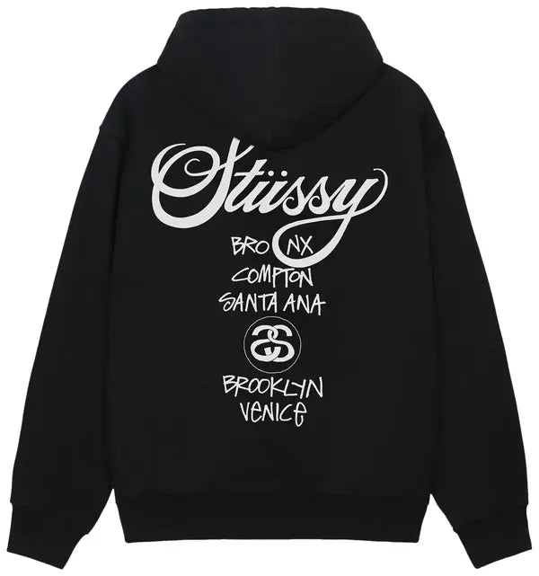 Stussy World Tour Hoodie 'Black'