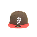 Load image into Gallery viewer, Stussy x New era 59Fifty Swirly S Cap Brown/Orange
