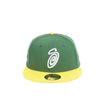 Load image into Gallery viewer, Stussy x New era 59Fifty Swirly S Cap Green/Yellow
