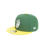 Load image into Gallery viewer, Stussy x New era 59Fifty Swirly S Cap Green/Yellow
