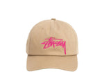 Load image into Gallery viewer, Stussy Mid-Depth Big Stock Snapback Khaki
