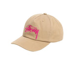 Load image into Gallery viewer, Stussy Mid-Depth Big Stock Snapback Khaki
