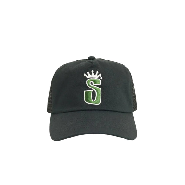 Stussy S Crown Trucker Black