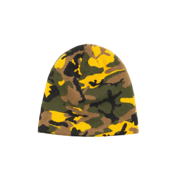 Stussy Basic Camo Knit Skullcap Yellow Camo