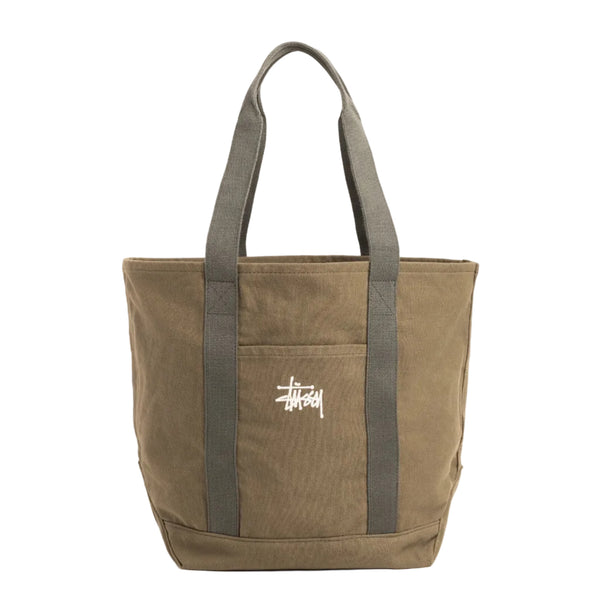 Stussy Canvas Market Tote Bag Green