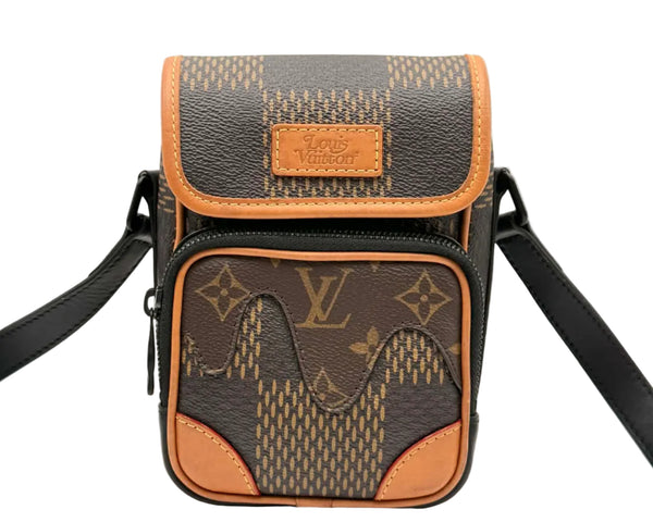 Louis Vuitton x Nigo Amazone Messenger Damier Ebene Giant Nano Brown (Pre-owned)