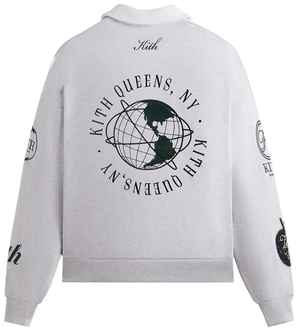 Kith Nelson Collared Pullover Light Heather Grey