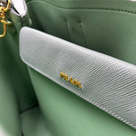 Load image into Gallery viewer, Prada Medium Saffiano Leather Double Prada Bag Grey (Pre-owned) GJ9V8BY

