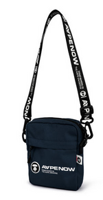 Load image into Gallery viewer, Moonface patch crossbody pouch Navy Blue
