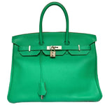 Load image into Gallery viewer, Hermès Taurillon Clemence Birkin 35 Menthe (Pre-owned) 797QGR4
