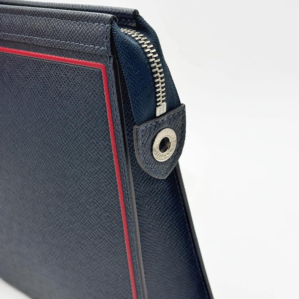 Louis Vuitton Taiga Pochette Voyage Pouch Red Multiple Colors Navy Blue Leather (Like new) CVMG4B2