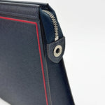 Load image into Gallery viewer, Louis Vuitton Taiga Pochette Voyage Pouch Red Multiple Colors Navy Blue Leather (Like new) CVMG4B2
