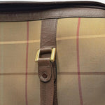 Load image into Gallery viewer, Burberry Check Boston Bag Travel Khaki Brown Canvas Leather (Pre-owned) T64W6QY
