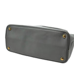 Load image into Gallery viewer, Prada Medium Saffiano Leather Double Prada Bag Grey (Pre-owned) GJ9V8BY
