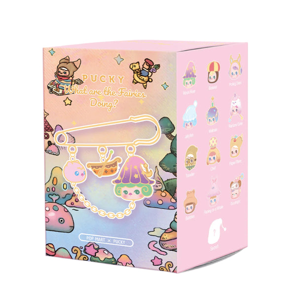 Popmart PUCKY What Are The Fairies Doing-Badge (Sold per piece)