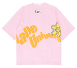 Load image into Gallery viewer, AAPE Moonface relaxed graphic tee Pale Pink
