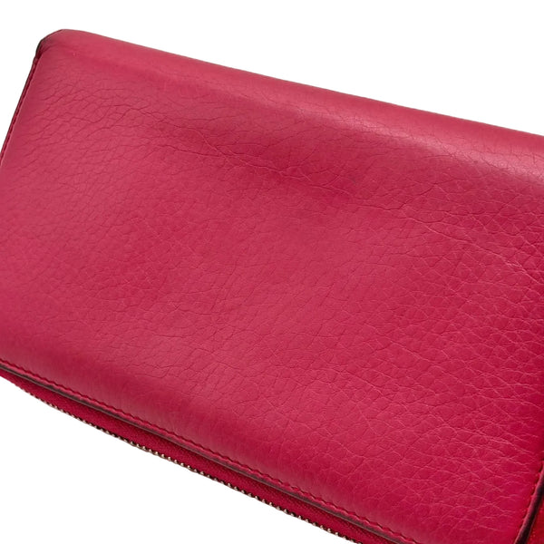 Gucci Pink Leather Soho Clutch (Pre-owned)