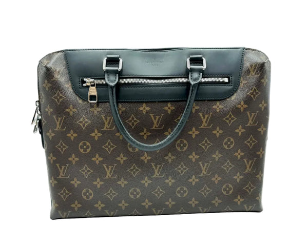 Louis Vuitton Monogram Macassar Canvas Porte-Documents Jour Bag (Like new)