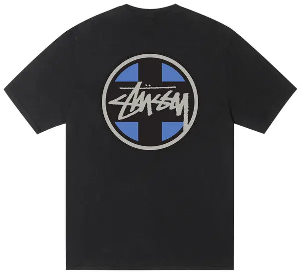 Stussy Cross Dot Tee Pigment Dyed Black