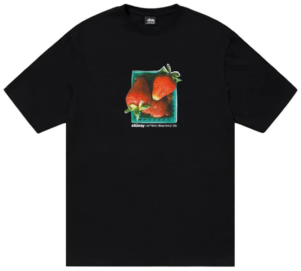 Stussy Berries Tee Black