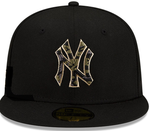 Load image into Gallery viewer, New York Yankees New Era Camo Undervisor 59FIFTY Fitted Hat
