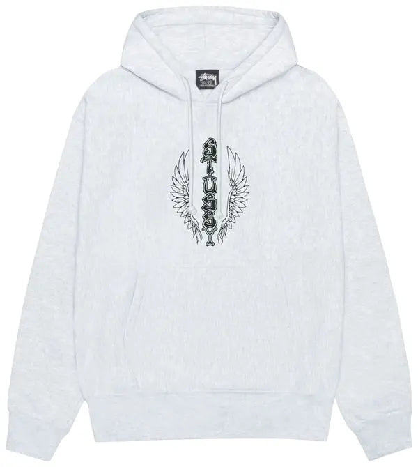 Stussy Wes Wings Hoodie 'Ash Heather'