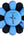 Travis Scott Cactus Jack x Takashi Murakami Flower 60CM Plush Blue