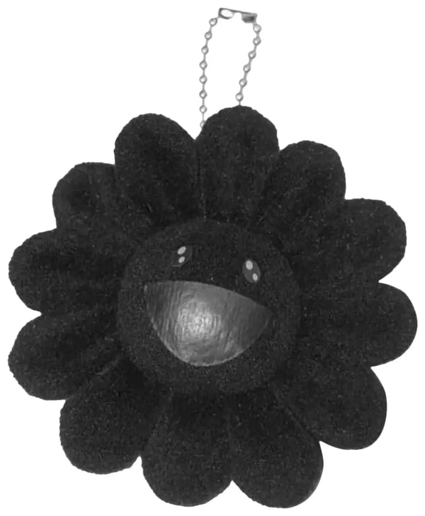 Takashi Murakami Plush Flower Keychain 'Black'