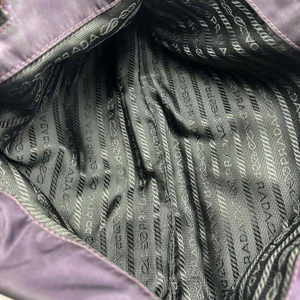 Prada Tessuto Nylon Shoulder Bag Purple (Pre-owned) QYK7W2D