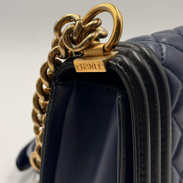 Chanel Bicolor Boy Flap Bag Quilted Lambskin (Like new) B69319.1273