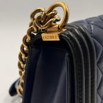 Load image into Gallery viewer, Chanel Bicolor Boy Flap Bag Quilted Lambskin (Like new) B69319.1273
