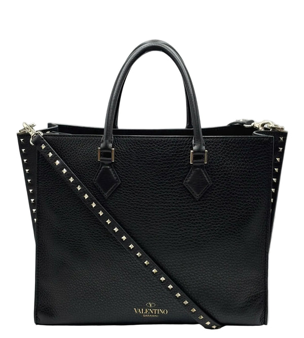 Valentino Garavani Rock Studs Shoulder Tote Bag (Like new) K387J6G