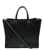 Load image into Gallery viewer, Valentino Garavani Rock Studs Shoulder Tote Bag (Like new) K387J6G
