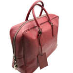 Load image into Gallery viewer, Prada Saffiano Leather Travel Laptop Briefcase Handbag Ruby Red (Like new)
