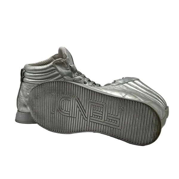 Fendi x Nicki Minaj Metallic Nappa Macro FF Embossed Prints On High Top Sneakers (Pre-owned)