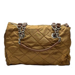 Load image into Gallery viewer, Prada Quilted Beige Nylon Silver Chain Shoulder Bag (Like new) DQR6XQV
