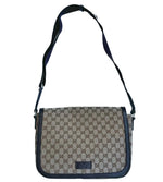 Load image into Gallery viewer, Gucci GG Canvas Crossbody Flap Messenger Bag (Like new) WJ9RKM2
